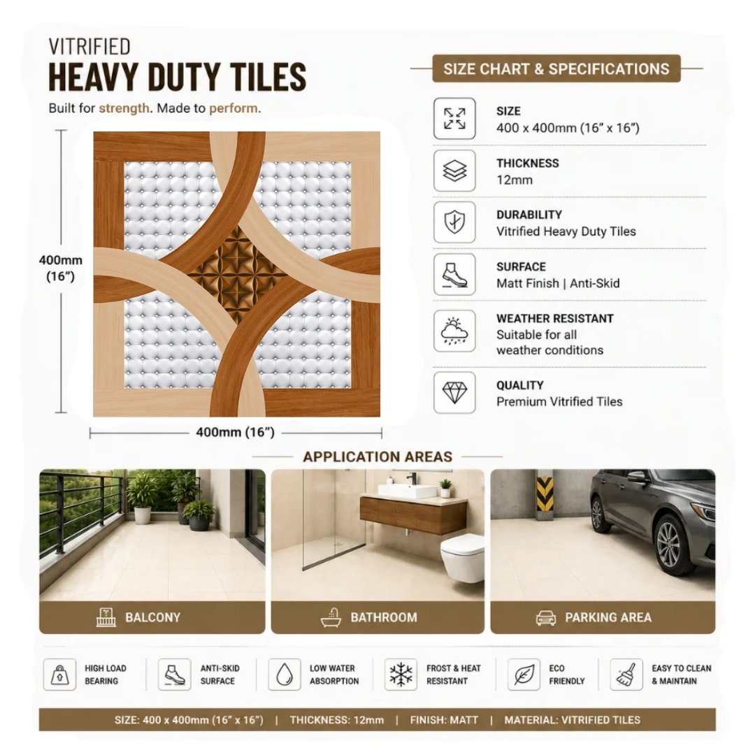 AL 7139 Wooden Tiles Balcony / Terrace - My Home Studio